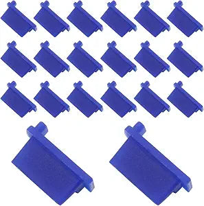 Silicone USB Port Cover, Blue, 20Pcs
