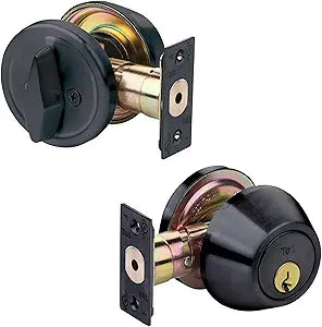 Tell ENTRY KNOB&DEADBOLT MBLK saw resistant