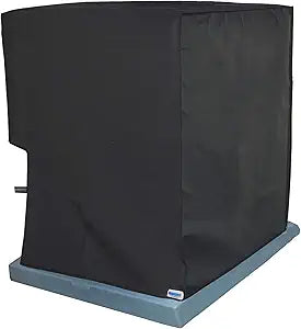 AC Dust Cover Compatible with Air Conditioning System Unit Lennox Elite Model EL18XCV-S024, Black Nylon Waterproof Cover Dimensions 27.5''W x 28.5''D x 35.5''H by Comp Bind Technology LLC