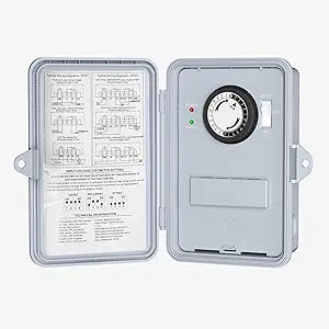 BN-LINK Pool Pump Timer Outdoor Mechanical Timer Box, Heavy Duty 24 Hour Programmable, 2HP 40A Max, 120, 240, 277 VAC, for Pool Pump, Water Heater, Fans, SPA