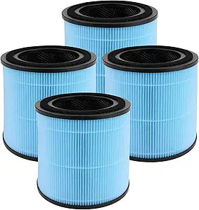 AP0601 Replacement Filters, Compatible with AIRTOK AP0601 Air Purifier,4-in-1 H13 True HEPA Filters, High-Efficiency Activated Carbon Filter, AP0601-RF 4 Pack