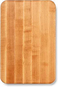 John Boos Chop-N-Slice Series Rectangular Wooden Maple Cutting Board 18x12  1.25 Thick, 8-lb Reversible Butcher Block with Eased Corners, Edge-Grain & Finger Grips  Made in the USA