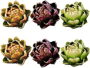 WESAPPINC Large Artificial Artichoke Fake Vegetables and Fruits for Kitchen Home Table Wedding Decorations (Color)