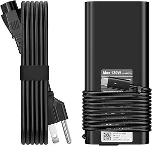 2026 New Replacement Dell 130W Laptop Charger USB C Type C Slim AC Power Adapter Dell XPS 15 2in1 9575 Precision 5550 5530 2in1 Latitude 7410 7310 7210 9410 9510 9575 5420 5520 5510 Power Supply Cord