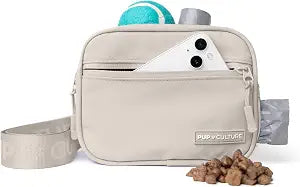 Pup Culture Dog Treat Pouch with Poop Bag Dispenser and Removable Treat Pouch | Cross Body Dog Walking Bag | The Perfect Puppy Training Tool and Even Better Gift