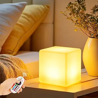 4-inch LED Rechargeable Cube Light,IP44 Waterproof,RGB Light
