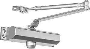 Dynasty Hardware Door Closer, Commercial Hydraulic Closer, Self-Closing, Spring Size 2, Surface Mount, Sprayed Aluminum, Series 2000