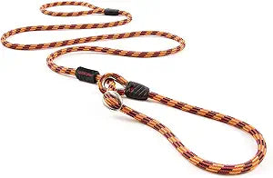 EzyDog Luca Slip Lead Dog Leash  Dual Function Premium Heavy Duty Rope Leash for Dogs that Pull  Slip Leash & Gentle Lead Head Halter, for Medium and Large Dogs (5.5ft x .33, Orange)