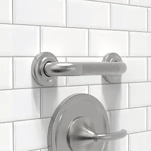 1-1/4" Knurled Grab Bar, ADA Compliant Bath Safety Shower Handrail, Bathroom Mobility Aid Handle for Seniors and Disabled, Heavy Duty 500lbs Support