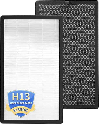 KJ350G Replacement Filter Compatible With TOSOT KJ350G Air Purifier, True HEPA and Activated Carbon Filter, 2 Pack