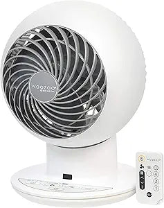 IRIS USA WOOZOO Air Circulator Fan with Remote, Oscillating, 5 Speeds, Quiet Motor, Small Fan for Bedroom, Office, Dorm, White
