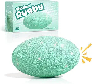 Smart Interactive Dog Toy, Wicked Rugby, Squeaky Dog Toy Football, Automatic Moving, Bouncing, and Rotating, E-TPU Material, Bouncing Fetch Toy for Indoor/Outdoor Use and Small to Large Dogs
