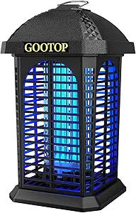 Bug Zapper Outdoor, 4200V Electric Mosquito Zapper, Bug Zapper Outdoor, Fly Traps, Fly Zapper, Mosquito Killer Indoor 3 Prong Plug, 90-130V, ABS Plastic Outer