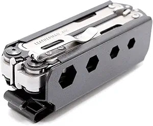 ARC SHEATH w/BIT KIT slot Compatible with Leatherman ARC multitool & Bit kit - DESIGNED BY RAE GEAR (1.5" SPRING STEEL BELT CLIP)