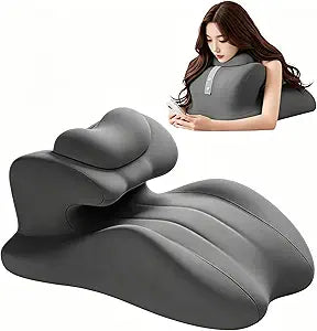 Intimate Pillow for Couples, Enhanced Support Memory Foam Triangle Wedge Pillow, Adjustable Ergonomic Positioning Cushion, Extra Large Adult Game & Bed Support Pillow (Dark Gray)