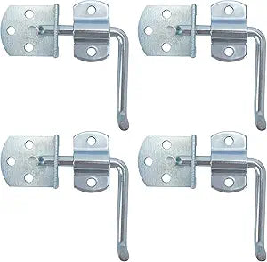 Lonffery Trailer Gate Latch, 4 Pack Stake Bed Latches, Straight Side Gate Bracket Sets for Utility Trailer, Trucks, Wood