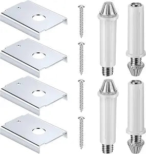 4 Pack Bifold Door Hardware Repair for 1-7/8" Wood Door & 7/16" Pivot Hole