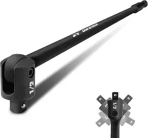 DURATECH 1/2" Drive 24-Inch Heavy Duty Breaker Bar with 240 Flex Head