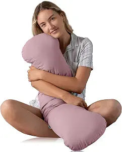 SleepCloud Weighted Body Pillow 6.5lbs - Weighted Pillow for Deeper Sleep (41 x 10) - Cooling Body Pillows for Adults, Full Body Pillow for Adults, Side Sleeper Body Pillows with Cover (Blossom)