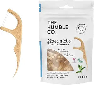 The Humble Co, 2-in-1 Floss Picks, Mint, 50 Picks