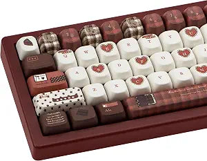 Cute Keycaps Velvet Chocolate Red White PBT MX Switch Key Cap