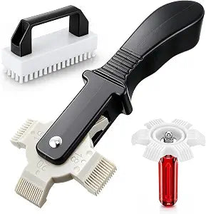 3 Piece AC Fin Comb Kit, Coil Cleaner Brush And Bent Fin Straightener Tools
