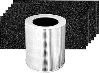 HP670 Filter Compatible with Hunter HP670 Air Purifier - 1 Pack H13 True Hepa and 6 Pack Activated Carbon Pre-Filter part # H-HF670-VP | Capable of Capturing Dust Pet Dander, Ideal for Room