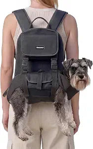 Dog Backpack, 3 Use Ways Spine-Friendly Dog Carriers for Small Medium Dogs, Legs Out Pet Carrier with Safety Straps, Buckle Support, Comfort for Travel, Hiking, Biking, Medium