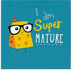 Stupell Industries 'Super Mature Swiss Cheese Humor Phrase'| Canvas Art