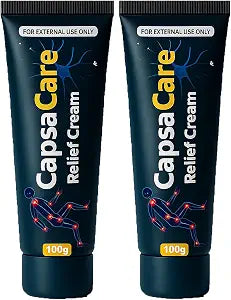 Capsacare Neuropathy Relief Cream | Neurosoothe Formula Nerve Cream, Contains Capsaicin, Arnica, Menthol, Msm, And Glucosamine, Suitable For Feet, Hands, Legs, Muscles, Joints, And Waist | 100g (2)
