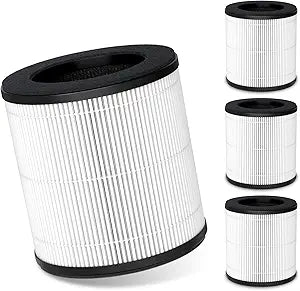 4-Pack M05 B-D02L HEPA Filter Compatible with MOOKA B-D02L & KOIOS B-D02L & VEWIOR B-D02U Air- Purifiers, 3-in-1 H13 True HEPA Air Filter for MOOKA Air Puri fiers Replacement Filter B-D02L