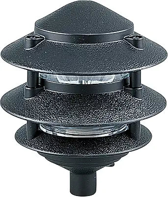 Generation Lighting 9226-12 Single Light Outdoor Path Fixture with Clear Glass, Black, 1-Light, cETL Listed, Safety Rated for Wet Locations - Outdoor Path Light, Aluminum Construction