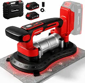 Cordless Electric Tile Vibration Tool 280cm, 882lbs/400kg Suction Power, 28,000 RPM, 9-Speed Adjustable, Handheld Automatic Tile Vibrator for Tiling Leveling Laying,2 Batteries Included