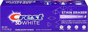 Crest, Toothpaste 3D White Stain Eraser Fresh Mint, 2.7 Ounce