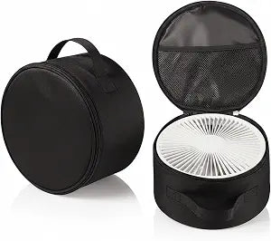 Portable Folding Telescopic Fan Storage Bag, Waterproof Foldaway Standing & Table Fan Hand Bag Case Suitable for P9,P9S,P10,P11,Q7,N97,N98 (Black)