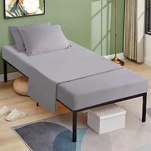 Cot Sheets 31" x 75", 4 Piece Cot Sheet Set, Gray