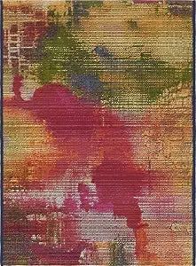 Unique Loom Outdoor Modern Collection Area Rug - Azera (2' 2" x 3' 1" Rectangle, Multi/ Blue)