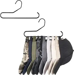 Mkono Hat Organizer, Hat Storage Hangers for Closet Holder 20 Caps Set of 2