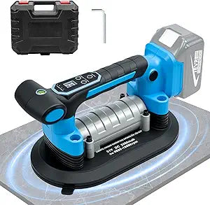 Tile Vibration Tool with Electric Suction Cup, Tile Vibrator for Makita 18v Battery, Tiling Vibration Machine for Smooth Floor Tiling Installation, Max.18000r/Min-9 Speed, 260mm Suction Cup 220kg