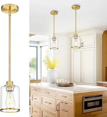 Beionxii BrushedGold Pendant Lights Kitchen Island,Kitchen Pendant Lighting