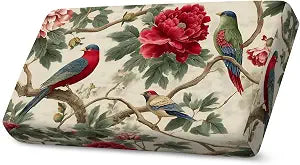 ANNA QUEEN Bird & Peony Sofa Printed Couch Cushion Covers for Loveseat  Washable Stretchy Replacement Furniture Protector, Non-Slip Couch Cushion Cover Sofa Covers for Elegant Home Dcor