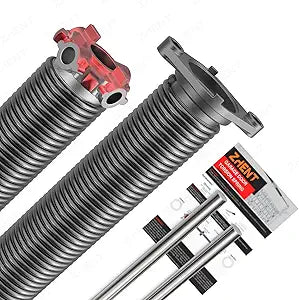 Garage Door Torsion Springs 1.75(Pair) with Non-Slip Winding Bars, Coated Torsion Springs with a Minimum of 18,000 Cycles(0.243''X1.75''X36'')