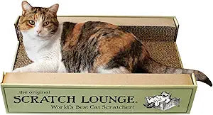 The Original Scratch Lounge XL - Worlds Best Cat Scratcher - Includes Catnip