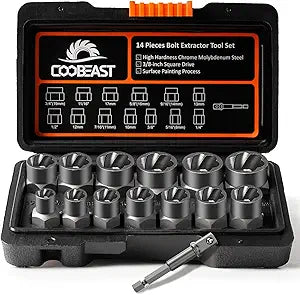 Bolt Extractor Kit,13Pcs Stripped Bolt Extractor Set for Impact Bolt&Nut