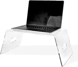 Acrylic Monitor Stand - Clear Laptop Riser for Desk, Acrylic Tray for Bed, Computer Riser Desktop Stand for Home Office, Indoor & Outdoor