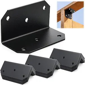 ZENFUN 15 Pc 2x4 Inch Galvanized L Bracket, Heavy-Duty Steel Corner Brace for Wood, Joint Fastener Brackets,90 Degree Right Angle Corner Bracket for Wood Furniture Frame Fence