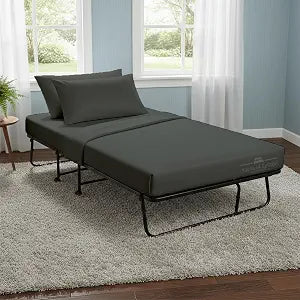 Yarns of Cotton Bed Cot Fitted Sheets 30" x 80" Dark Grey SolidMattress 4"-8" Deep Perfect for Narrow Twin/RV Bunk/Guest Bed/Camping Cot