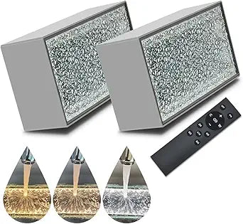 Solar Paver Lights, 8" x 4" Brick Driveway Lights, Landscape Path Lights for Walkway, Patio & Deck Lighting, IP67 Waterproof, 3 Colors, 2 Pack
