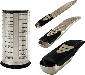KitchenArt Bakers Pro Adjust-A-Measure Set, 4-Piece, Satin