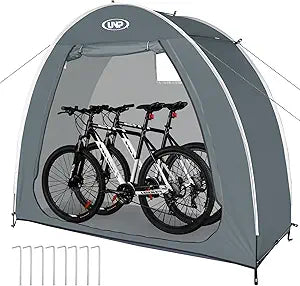 UNP Bike Storage Shed Tent, Portable Outdoor Bike Storage Tent with 210D Oxford Thick PU4000 Waterproof for 1/2/3/4 Bikes, Bike Covers Storage Shed for Bicycles, Lawn Mower, Garden Tools